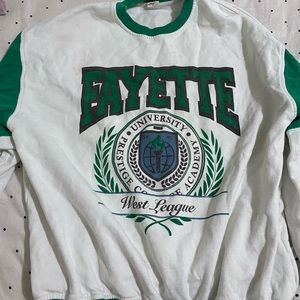 Urban Outfitters Fayette Sweatshirt-Green/white